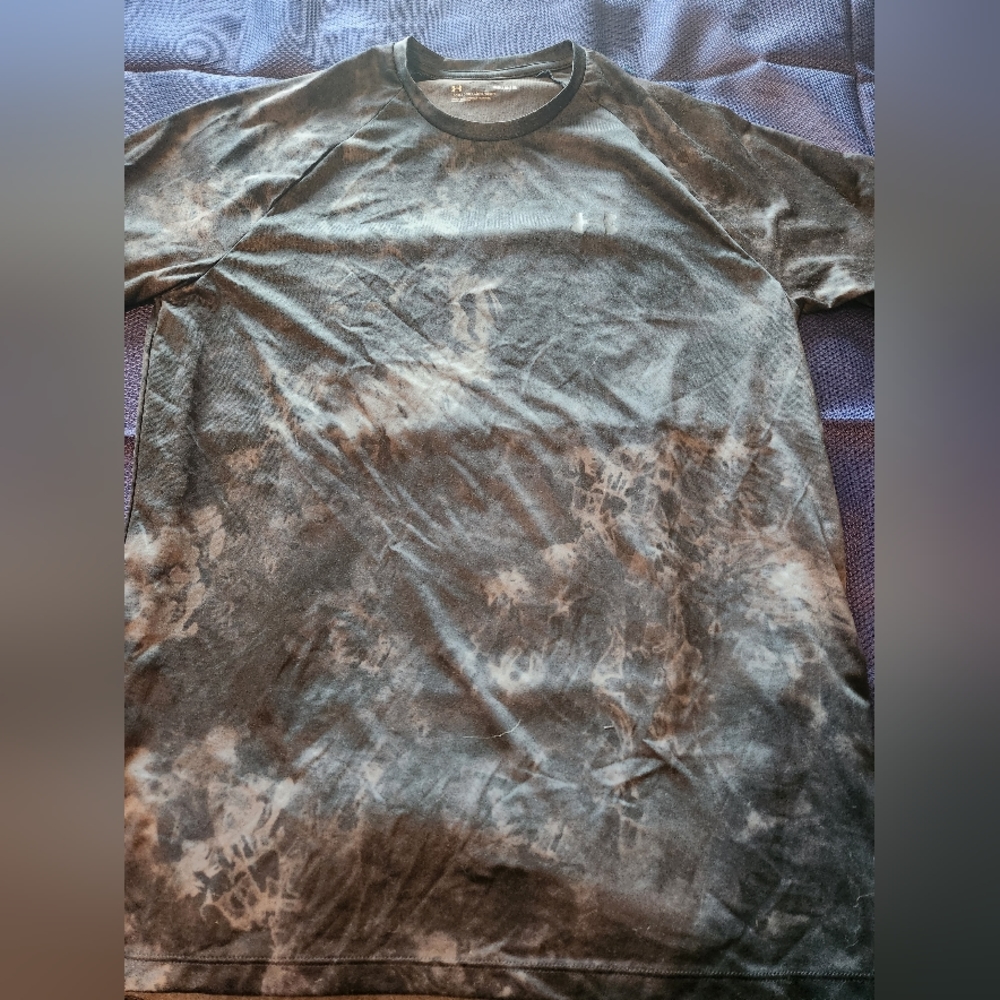 Mens Under Armour Black/Grey Tie Die Short Sleeve